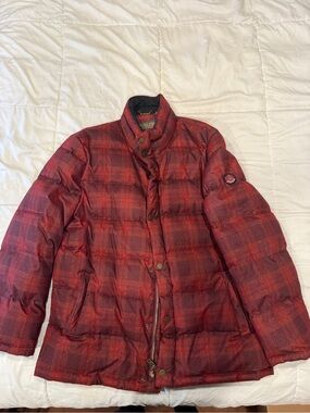 Men's Pendleton Red Plaid Puffer Jacket - Classic Insulated Coat